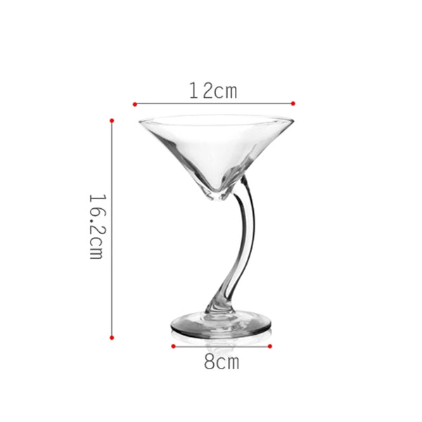Bend Stem Cocktail Glasses